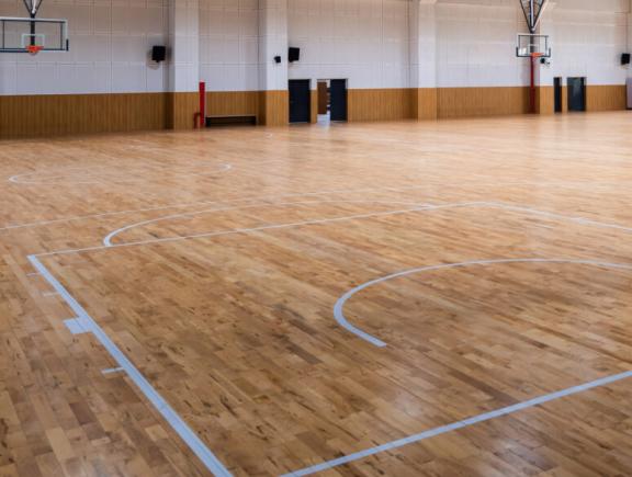 Pavimentazione in parquet per impianto sportivo