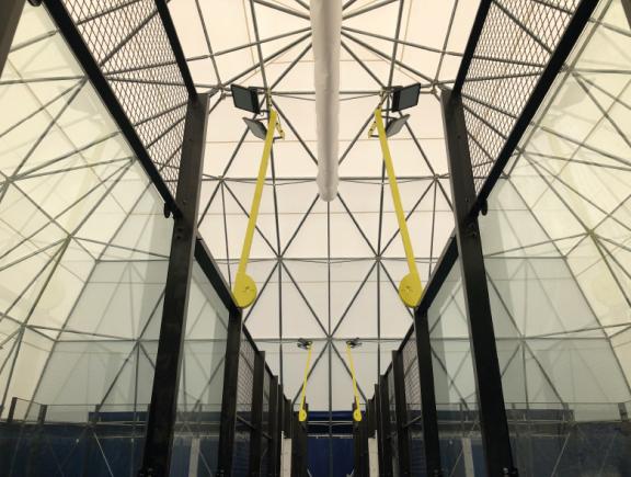 struttura geodetica per impianto sportivo