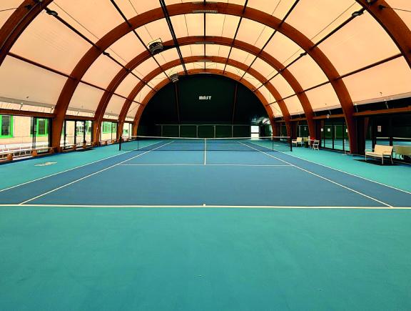 copertura campo sportivo in legno lamellare